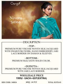 Ganga nivora 4966 wholesale dress materials online cheapest